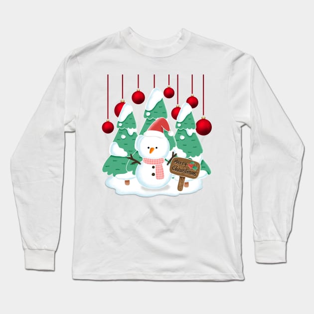 Chillin With My Snowmass Christmas Long Sleeve T-Shirt by HJDesign